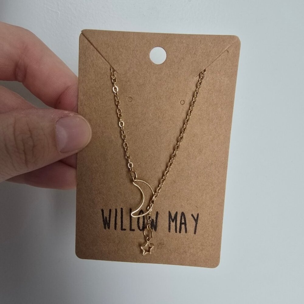 Willow May Gold Moon and Star Necklace